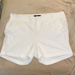 Torrid size 18 white eyelet shorts